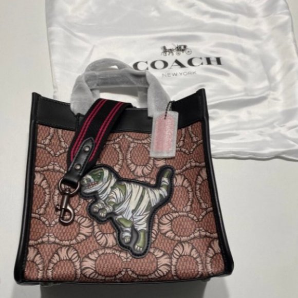 COACH X MICHAEL B. JORDAN FIELD TOTE 22 IN MUMMIFIED SIGNATURE CANVAS WITH REXY - Picture 6 of 9